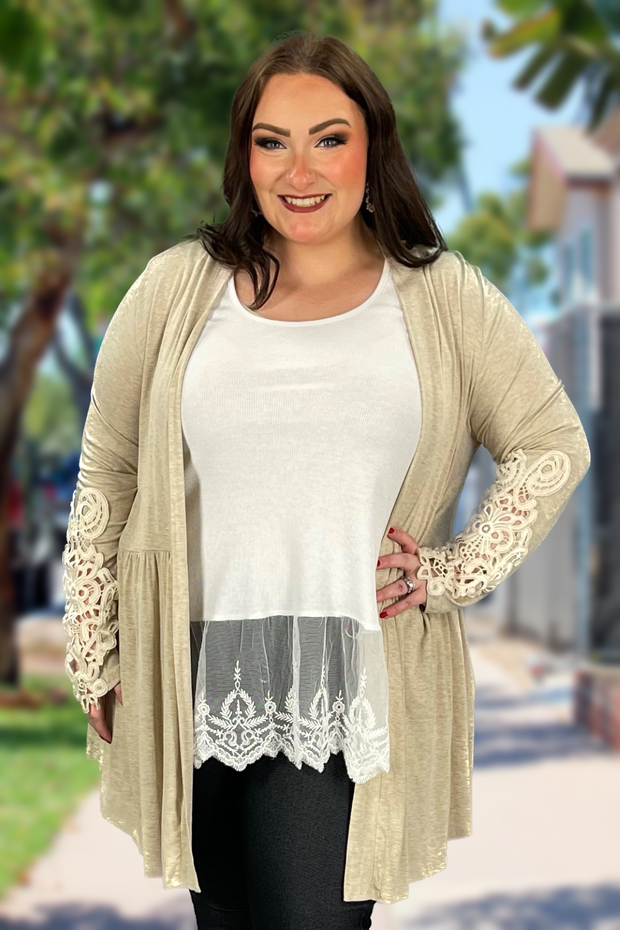 Plus size 2025 oatmeal cardigan