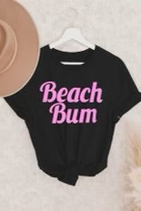 30 GT-A (Beach Bum) Black/Pink Graphic Tee PLUS SIZE 1X 2X 3X