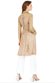 OT-A  M-109 {INC} Lace Back Trench  Coat Retail $159.50!