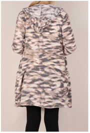 OT-A {Fitting In Nicely} Mocha Grey Soft Knit  Cardigan PLUS SIZE XL 2X 3X