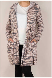 OT-A {Fitting In Nicely} Mocha Grey Soft Knit  Cardigan PLUS SIZE XL 2X 3X