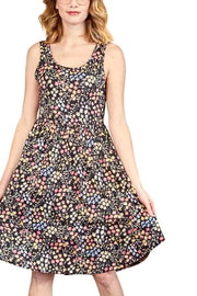 35 SV-B {Edge Of Romance} Black Floral Tiered Dress PLUS SIZE XL 2X 3X