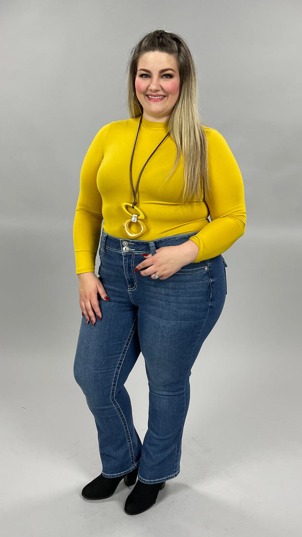 26 SLS-D {Secret Agent} Mustard  Cropped BUTTER- SOFT Top SALE!!! PLUS SIZE  1X 2X 3X