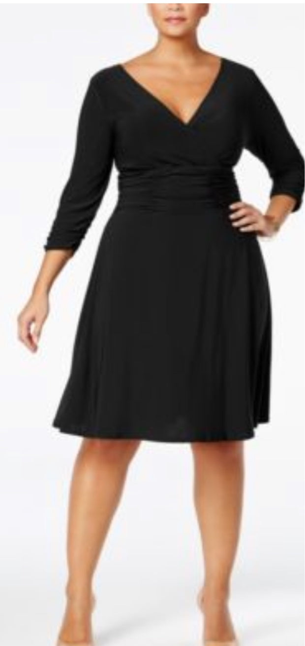 LD-F M-109  {NY Collection} Black Ruched Dress SALE!