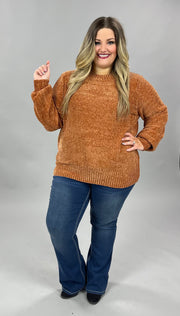 21 SLS-A {Feeling Cozy} Almond  Bubble Sleeve Sweater