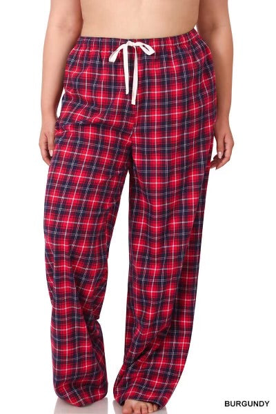 LEG-97  {Instant Friends} Red Plaid Drawstring Pants SALE!!! PLUS SIZE 1X 2X 3X