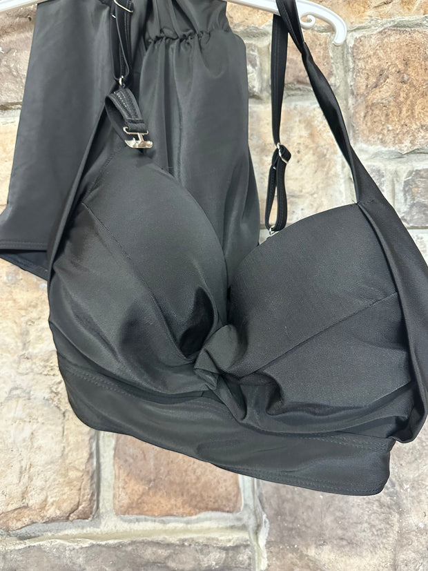 SWIM-T {Splash Couture} Black Two Piece Swimsuit PLUS SIZE XL 2X