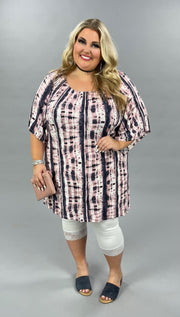 62 PSS-D {Stroll With You} Bamboo Tie-Dye Tunic PLUS SIZE XL 2X 3X