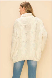 29 SLS-A {Cloud Gazing}  Beige  Sweater PLUS SIZE 1X/2X  2X/3X