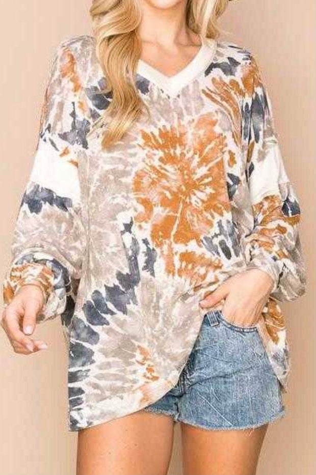 26 CP-C {Tell Me Everything} Camel Print Top PLUS SIZE 1X 2X 3X