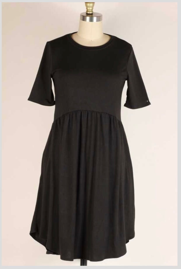 26 SSS-A {Midnight Hour} Black Babydoll Dress PLUS SIZE 1X 2X 3X Curvy Boutique Plus Size Clothing 26 SSS-A {Midnight Hour} Black Babydoll Dress PLUS SIZE 1X 2X 3X Curvy Boutique Plus Size Clothing