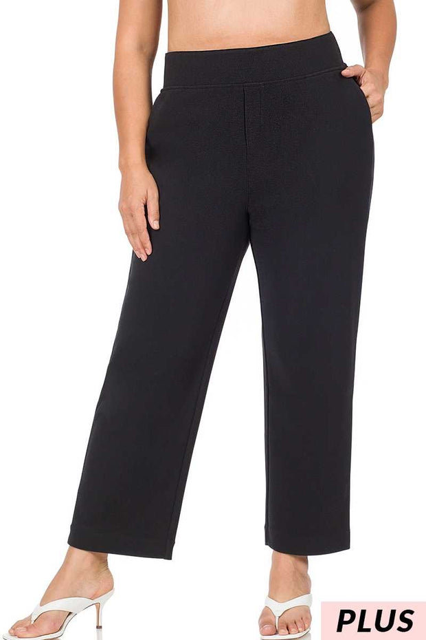 BT-99 {Superior Staple} Black Pants w/Pockets  PLUS SIZE 1X 2X 3X