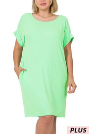 33 SSS-A {Mint 4 You} Green Mint Dress With Pockets PLUS SIZE 1X 2X 3X SALE!!!!