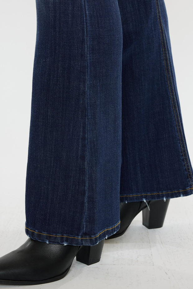 LEG-62  {KanCan} Dark Blue Mid-Rise Flare Leg Jeans PLUS SIZE 3X