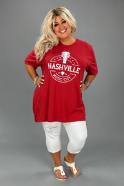 61 GT-B {Nashville Music City} Red Graphic Tee PLUS SIZE 2X 3X