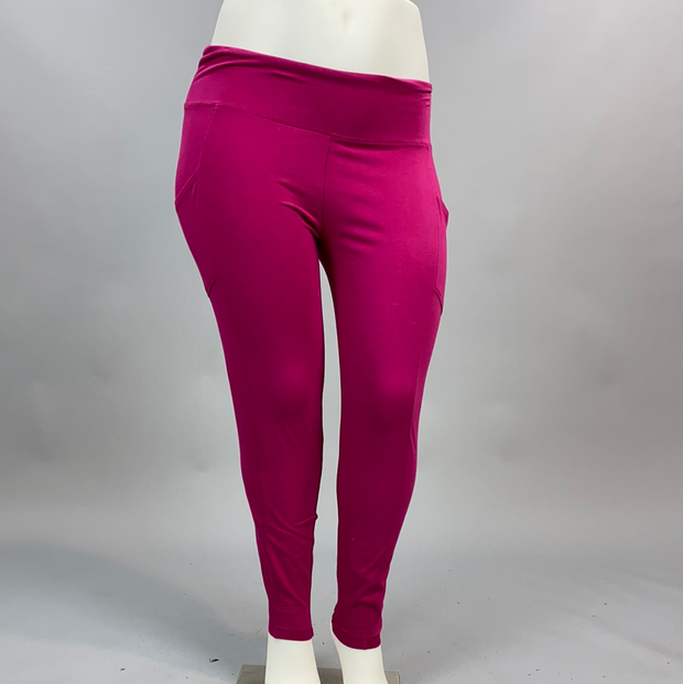 LEG-10 ( Get It Done) Magenta Leggings PLUS SIZE XL 2X 3X