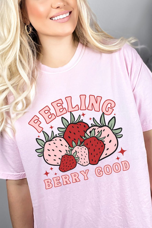 88 GT {Feeling Berry Good} Pink Comfort Colors Graphic Tee PLUS SIZE 3X