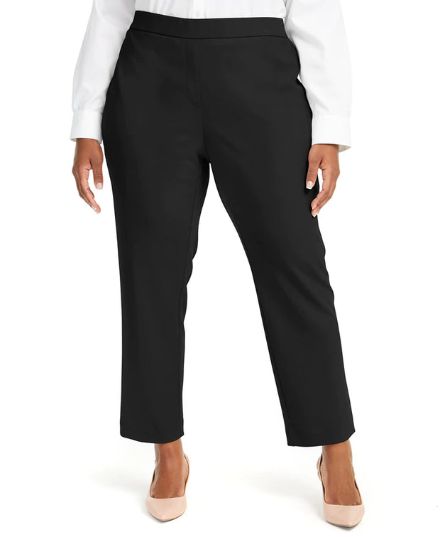 BT-L  M-109   {Alfani} Black Pull On Dress Pants Retail $79.50 PLUS SIZE 3X