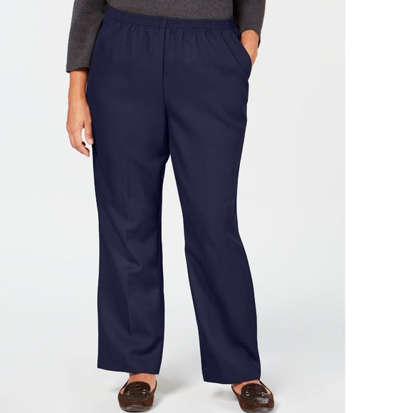 BT-A  M-109   {Karen Scott} Navy Mid-Rise Pants  Retail $44.50  PLUS SIZE 2X 3X