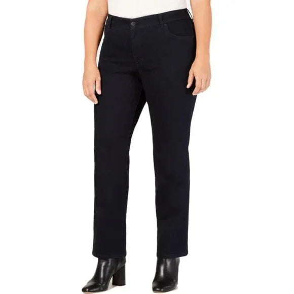 BT-E  M-109   {Style & Co} Black Straight Leg Jeans Retail $59.00 PLUS SIZE 18W