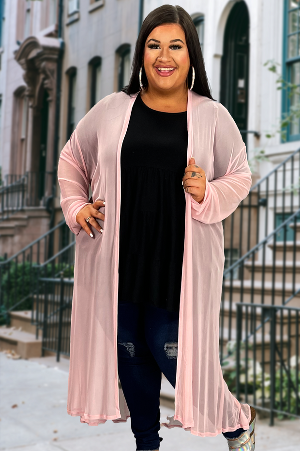 Final Sale Plus Size 2pc Sheer Duster and Pants Set in Fuchsia – Chic And  Curvy