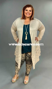 Ot-I Alabaster Cardigan With Lace/crochet Back Outerwear