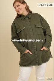Ot-R Umgee Olive Green Snap Up Army With Pockets Sale!! Outerwear