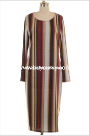 Pls-Z {Mumbo Jumbo} Vertical Striped Bodycon Dress Pls