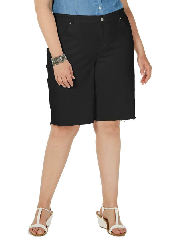 BT-S  M-109 {Style & Co} Black Bermuda Shorts Retail $56.50 20W