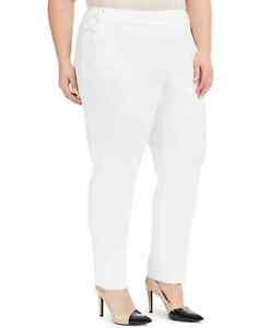 BT-M M-109  {Calvin Klein} Soft White Pants Retail $99.50 PLUS SIZE 16W 18W