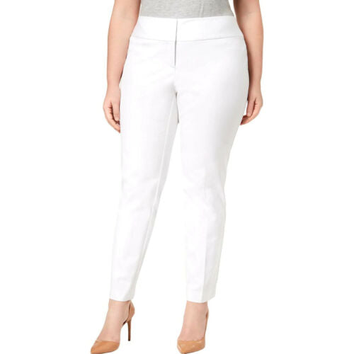 BT-Q   M-109  {Alfani} White Tummy-Control Pants Retail $79.50 PLUS SIZE 16W  SALE!!