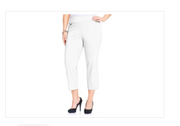 BT-G  M-109  {Alfani} White Cropped Pants PLUS SIZE 16W Retail $69.50