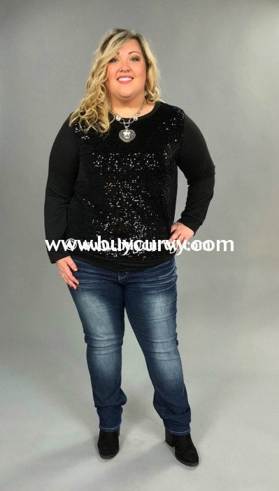 Sd-L {Love Never Fails} Black With Sequined Front Sale!! Solid With Detail