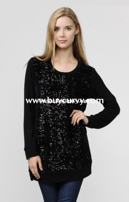 Sd-L {Love Never Fails} Black With Sequined Front Sale!! Solid With Detail
