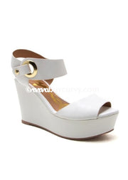 Shoes-Qupid White With Open Toe Sale Shoes